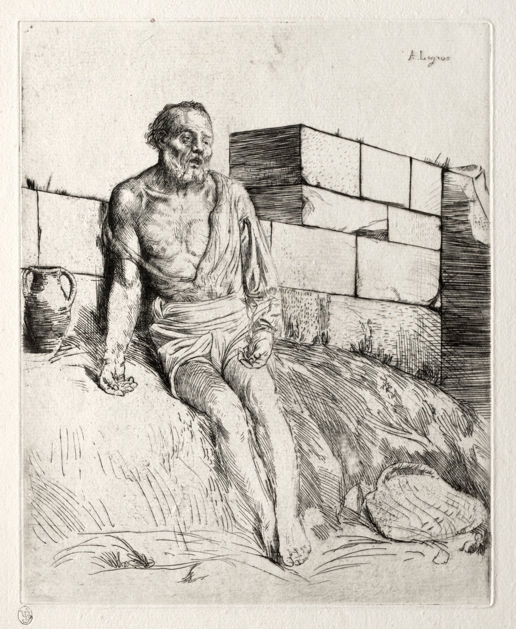 Job første plade. af Alphonse Legros