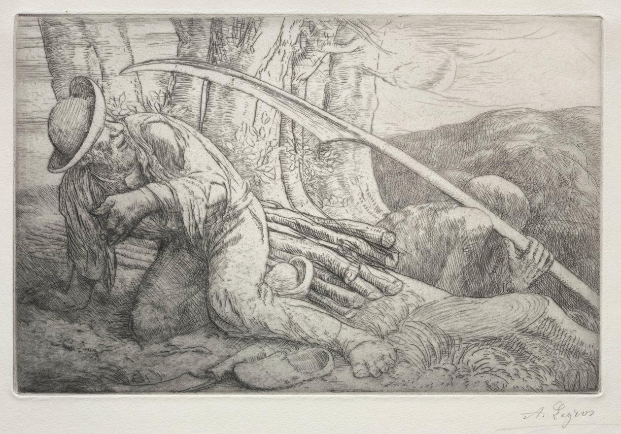 Døden og skovhuggeren 5. plade. af Alphonse Legros