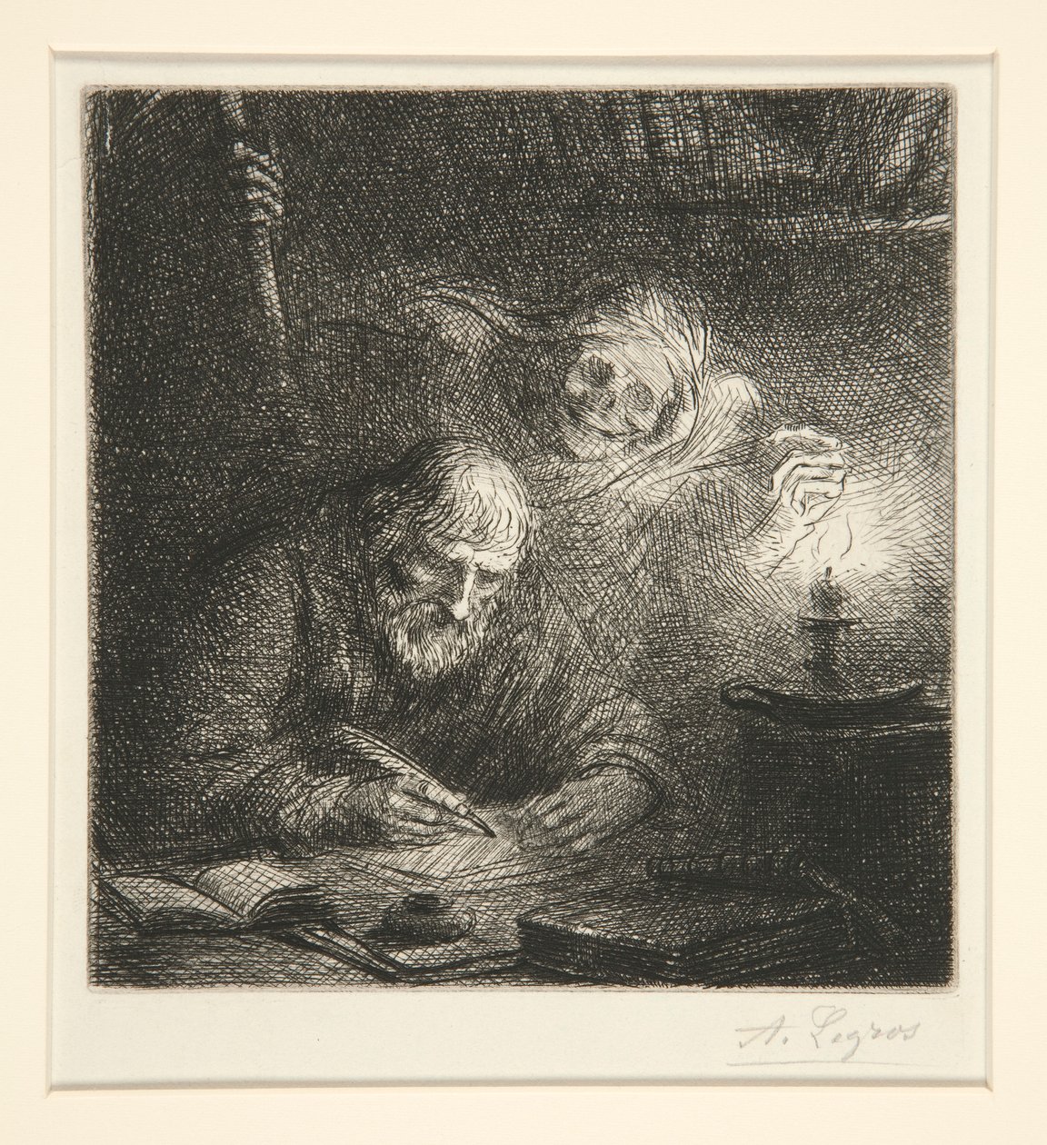 Døden og filosoffen af Alphonse Legros