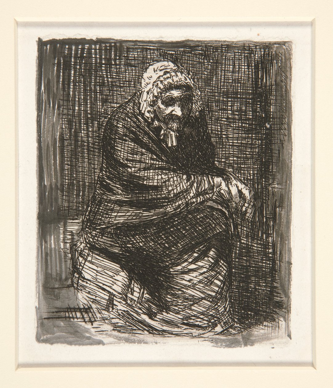 Den gamle kvinde Assine af Alphonse Legros