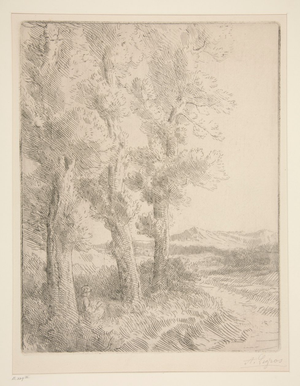 Kvindelæsning: Lektion under træerne af Alphonse Legros
