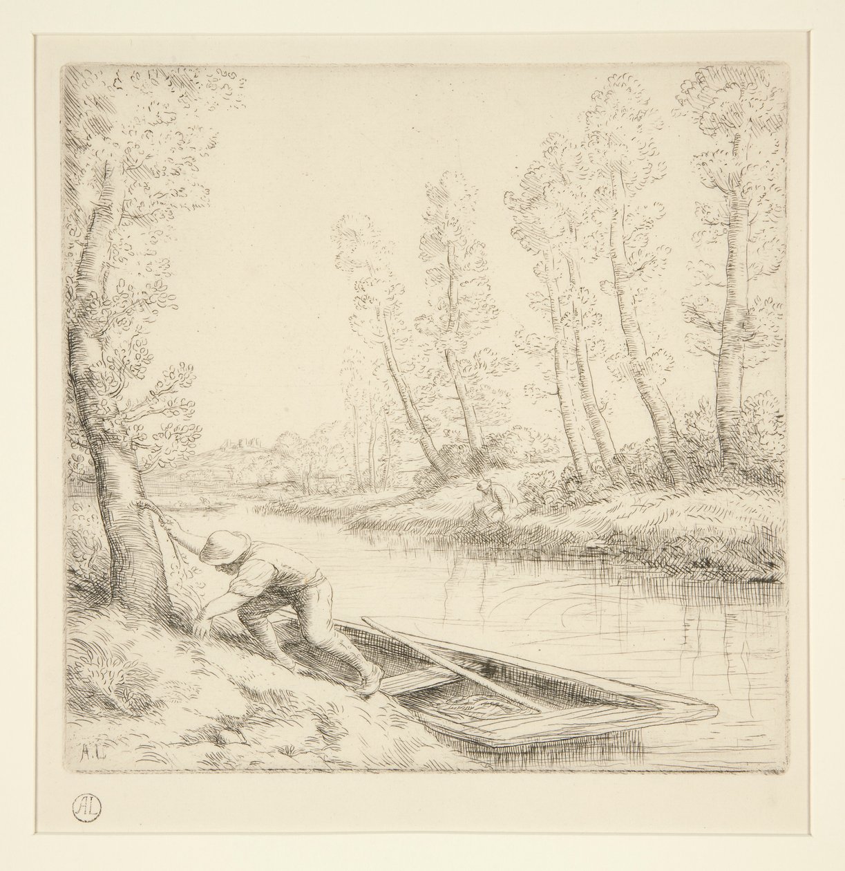 Morgen på floden af Alphonse Legros