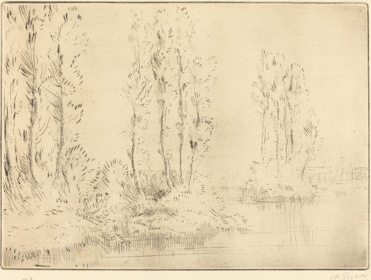 Landskab (landskab) af Alphonse Legros