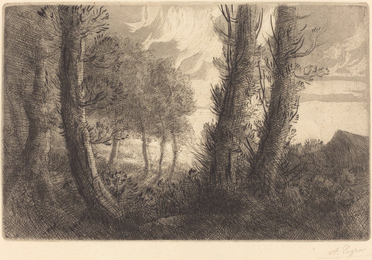 Landskab af Alphonse Legros