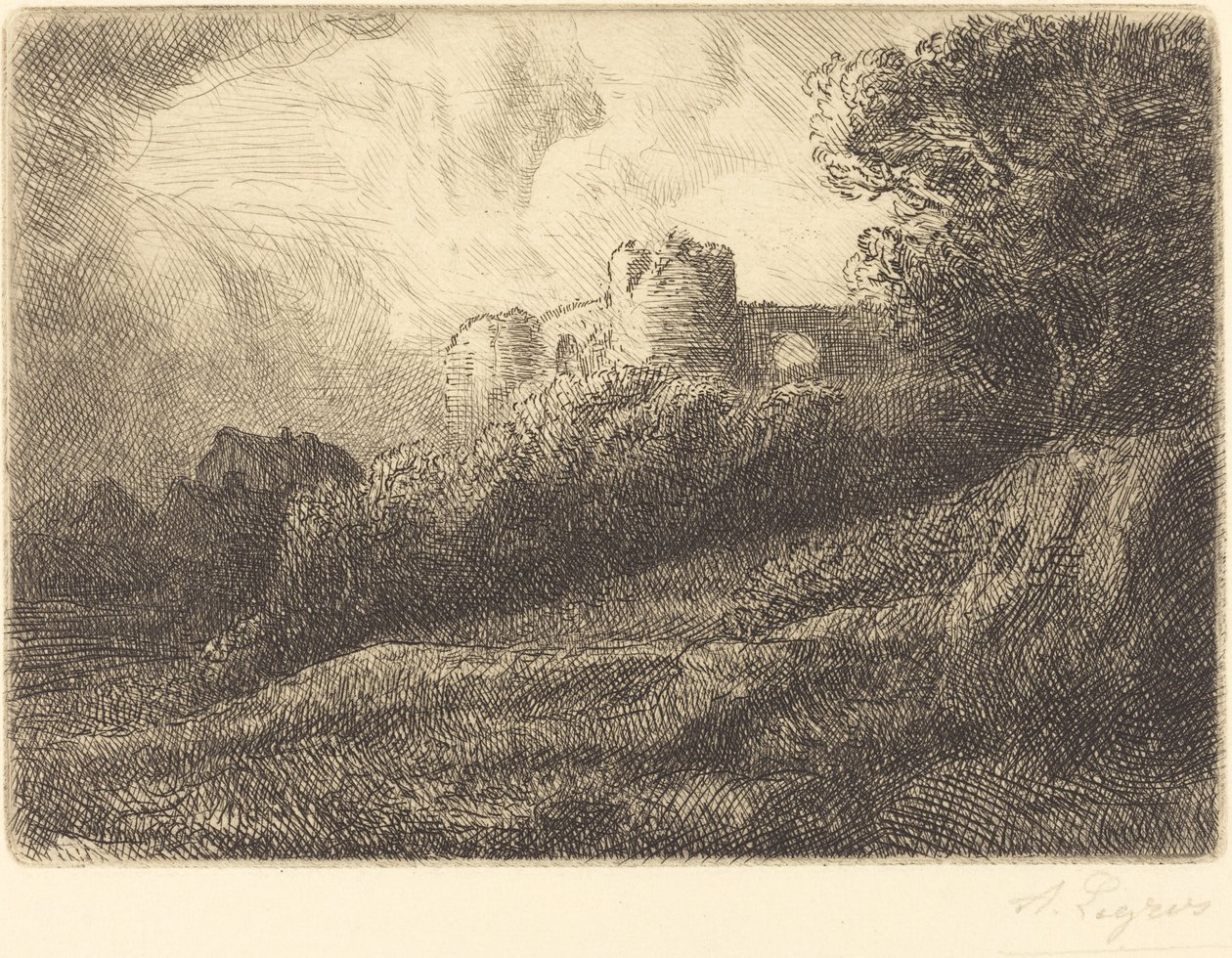 Landskab af Alphonse Legros