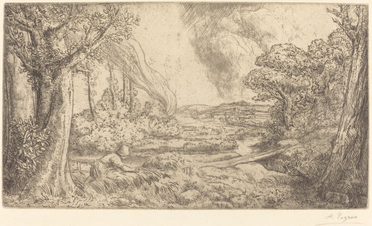Landskab af Alphonse Legros