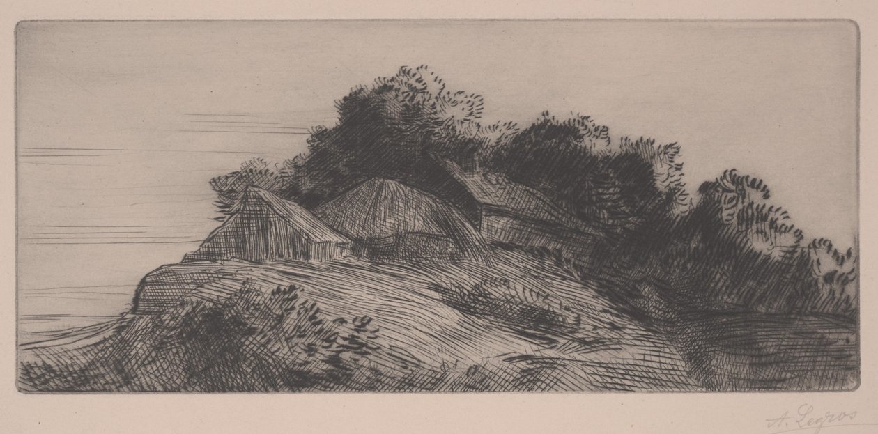 Landskab (ætsning) af Alphonse Legros