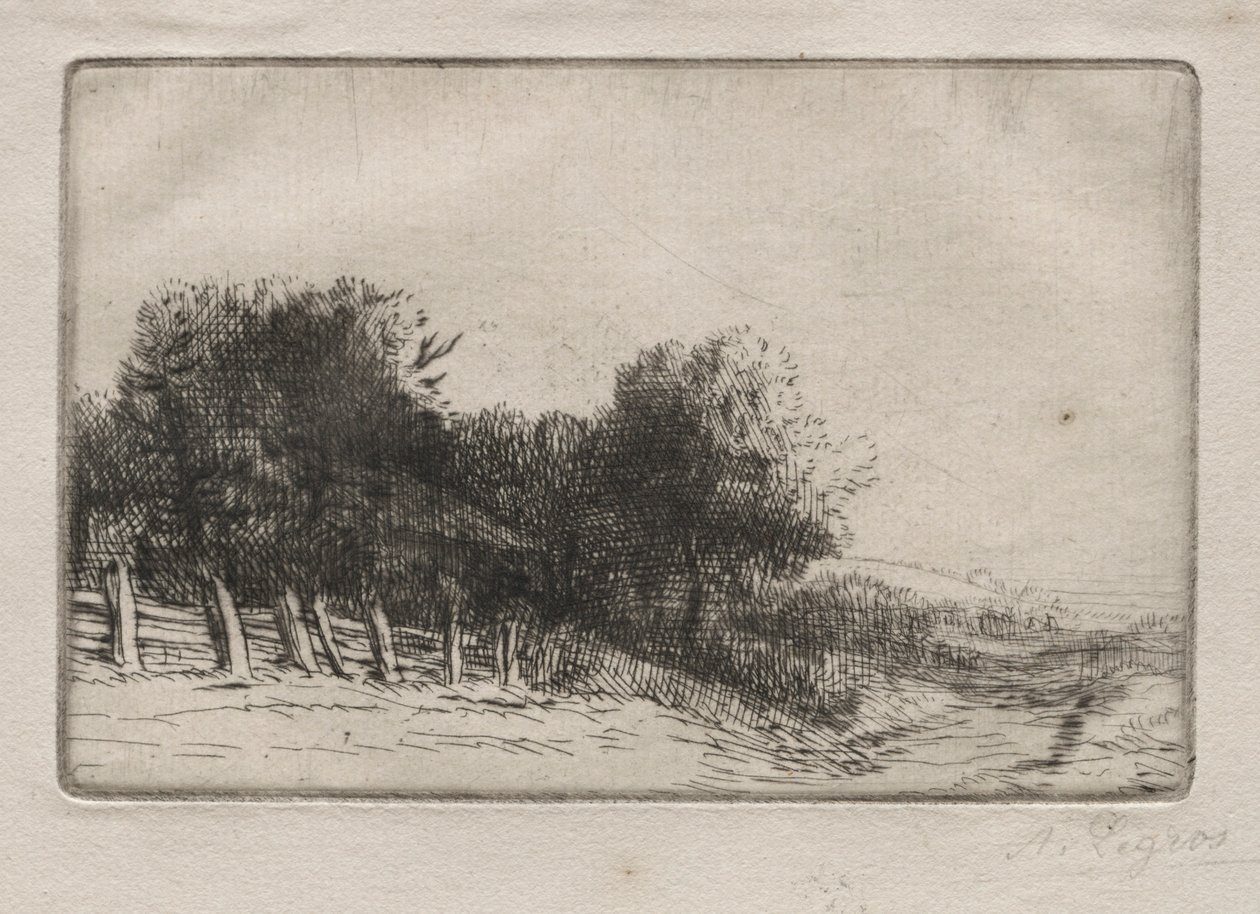 Landskab Et Landskab. af Alphonse Legros