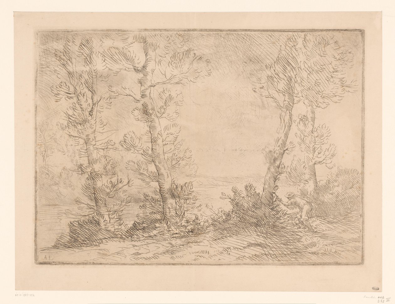 Landschap sætter skrue Laksefiskeren af Alphonse Legros