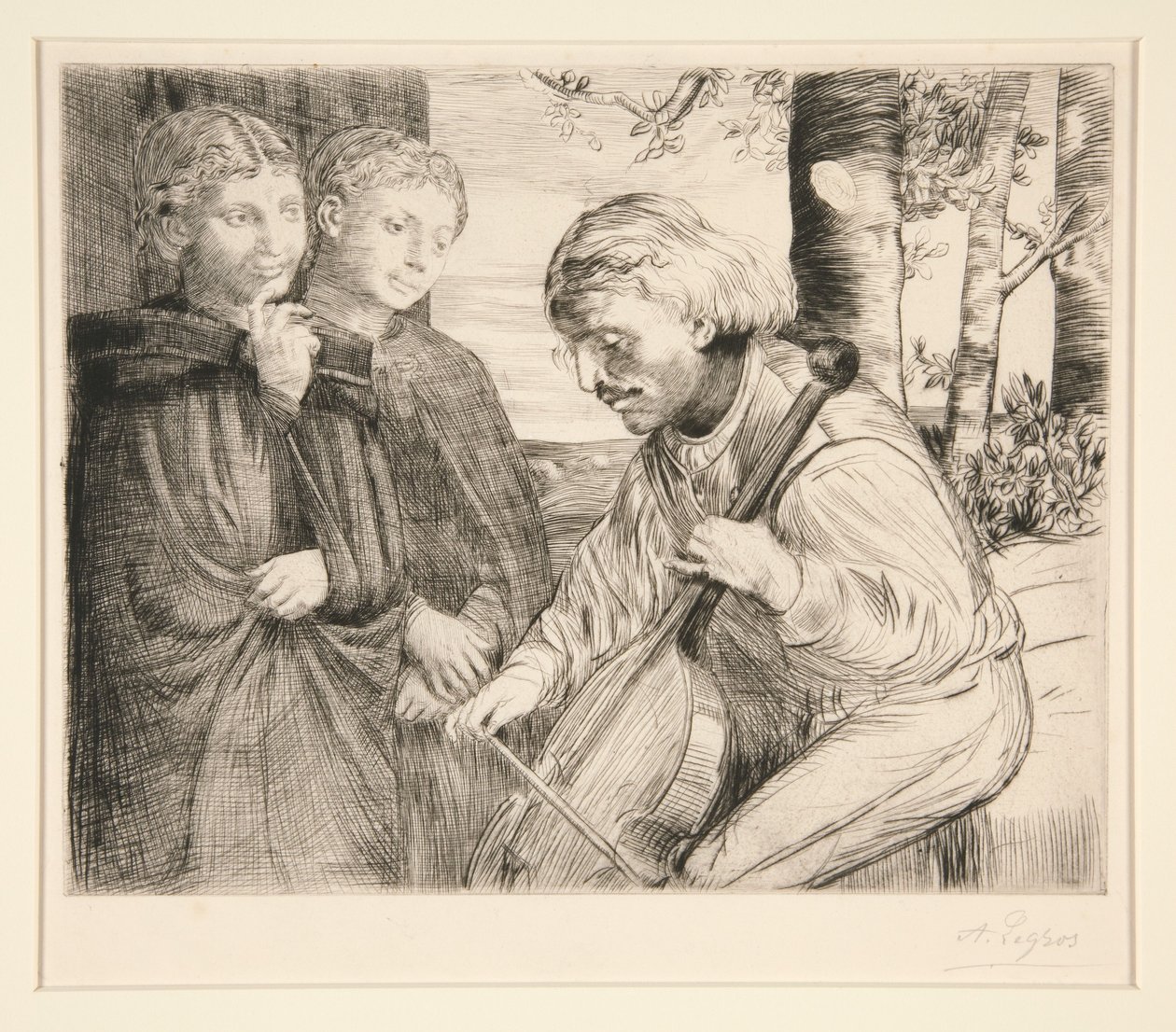 Strygeren (The Viol Player) af Alphonse Legros