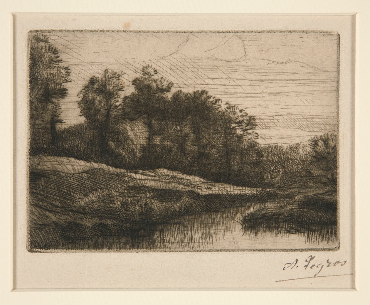 Aften solnedgang af Alphonse Legros