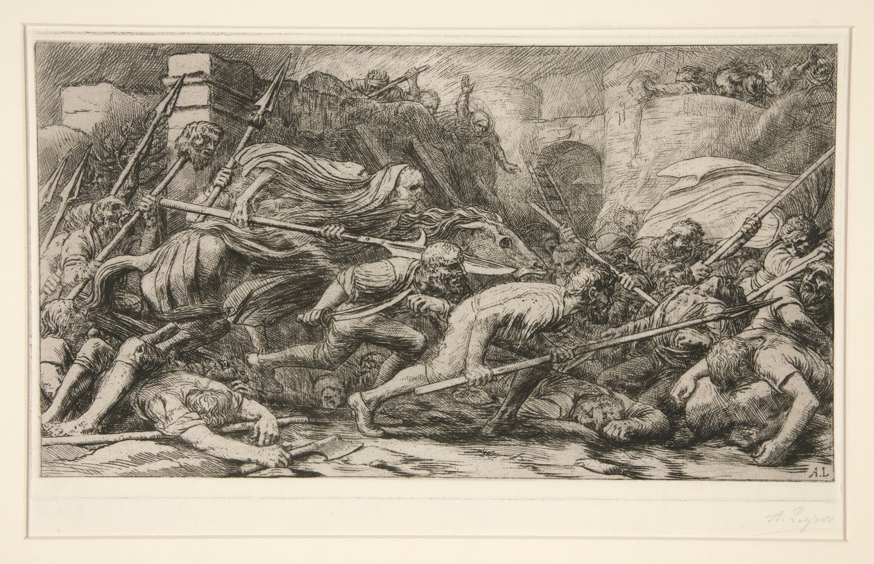 Le Triomphe de la Mort: Apres le Combat (Dødens Triumf: Efter slaget) af Alphonse Legros