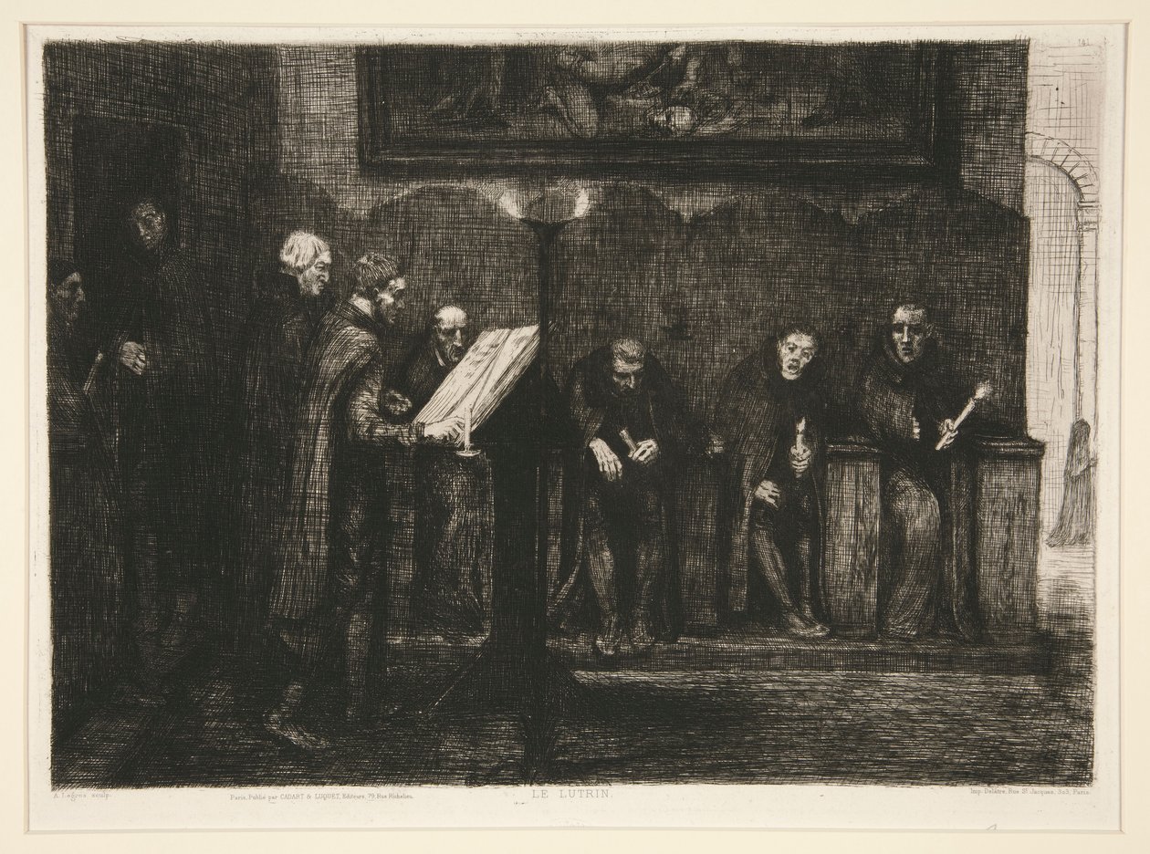 Les Chantres Espagnols - Le Lutrin (De spanske kantorer eller talerstolen) af Alphonse Legros