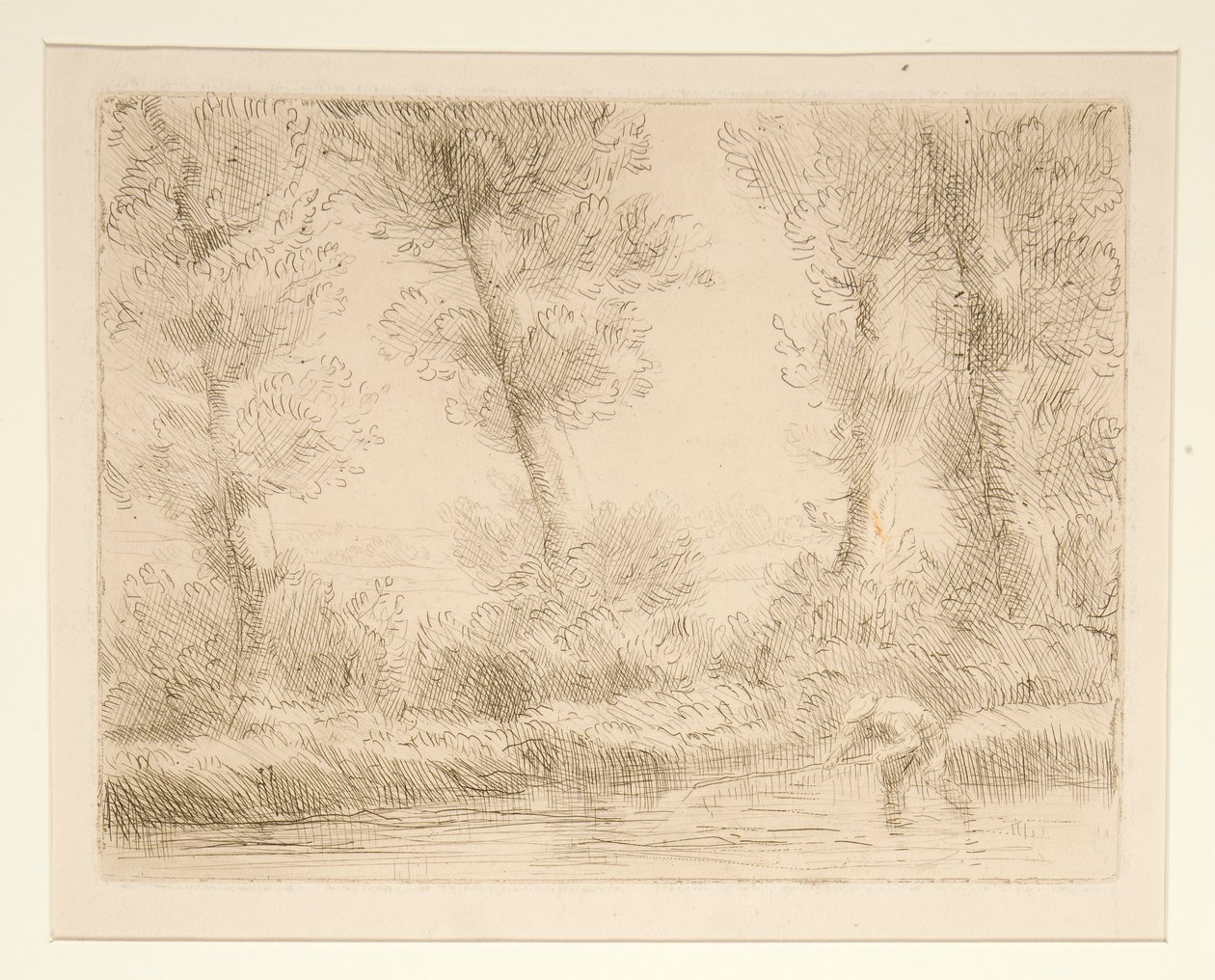 Les bords de la Liane (Lianens bredder) af Alphonse Legros