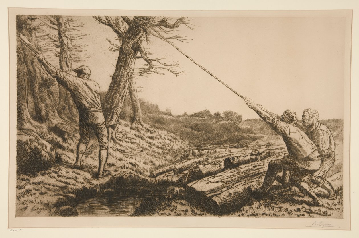 Les bucherons (træskærere) af Alphonse Legros