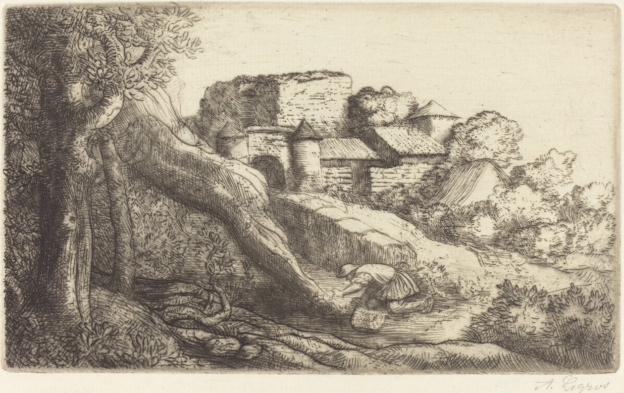 Lille Græsbrænder af Alphonse Legros