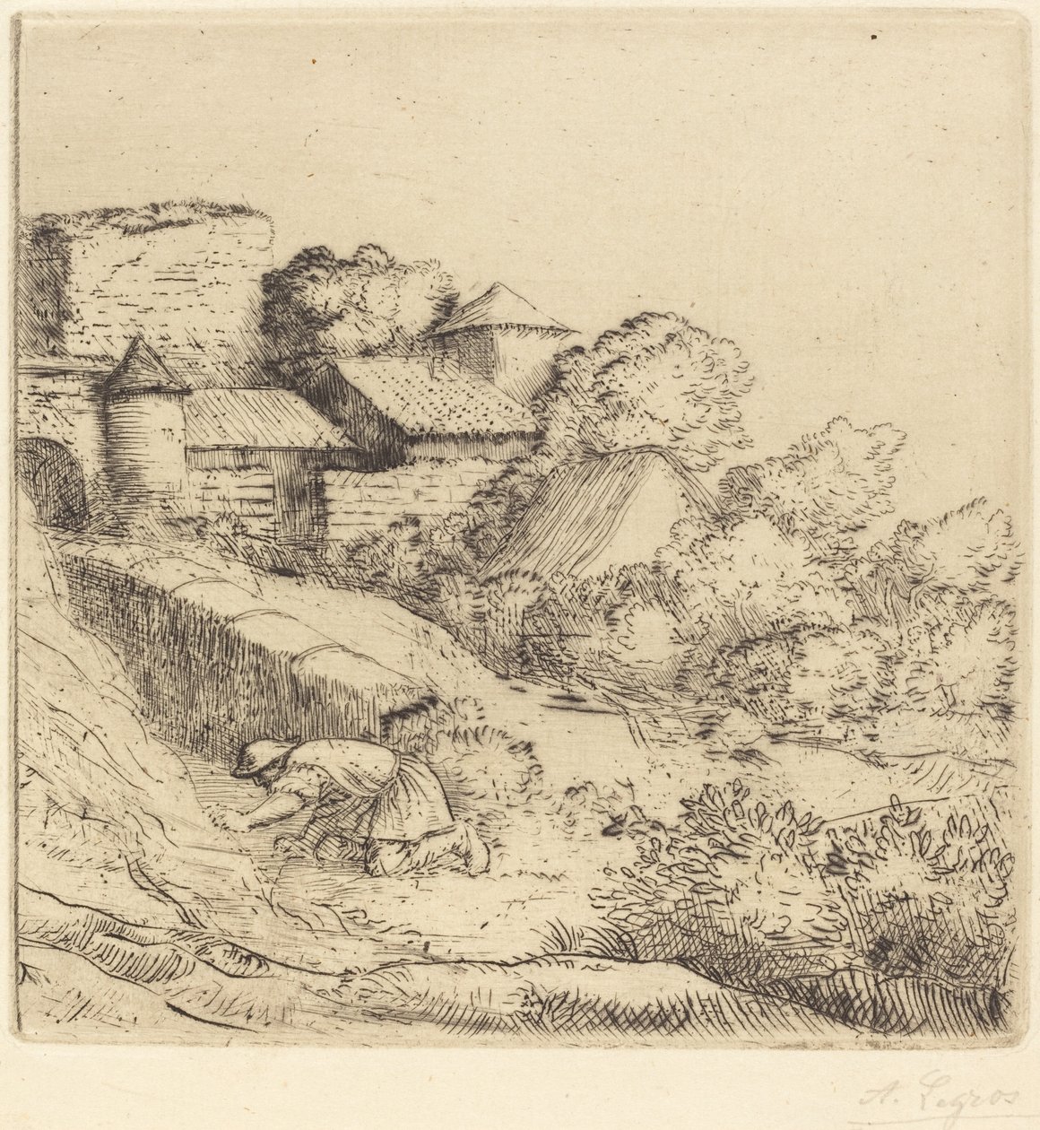 Lille brænder af græs Den lille brænder af græs. af Alphonse Legros