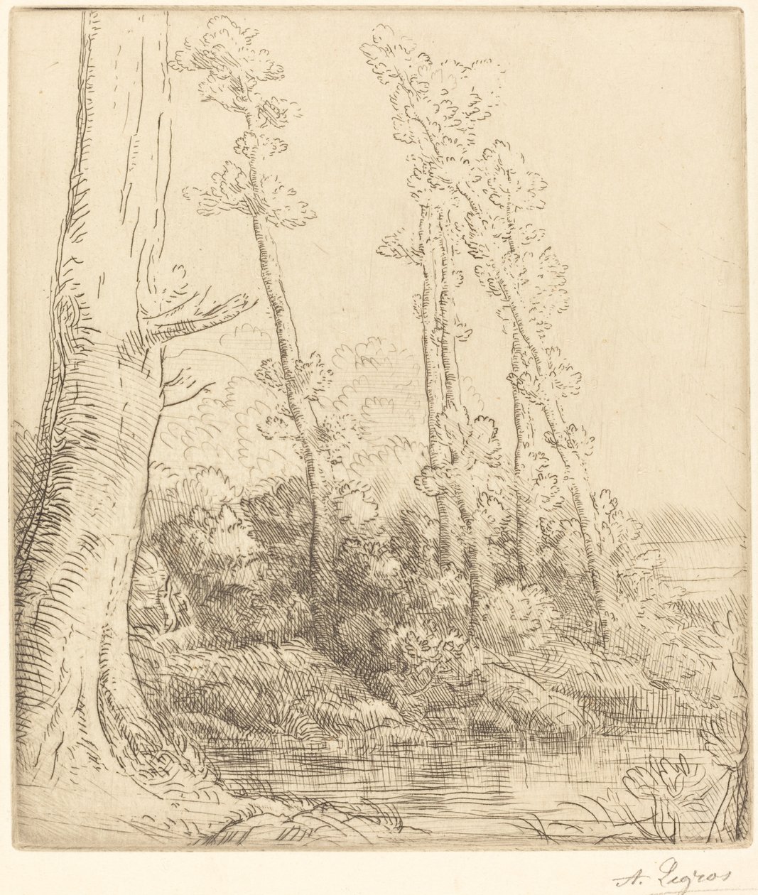 Lille dam (La petite mare) af Alphonse Legros