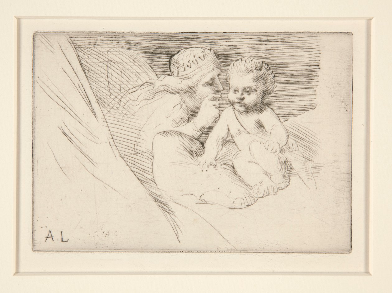 Mab et Cupidon (Mab og Amor) af Alphonse Legros
