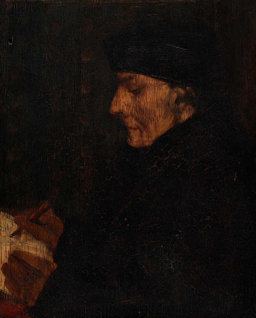 Hukommelseskopi af Holbeins Erasmus af Alphonse Legros