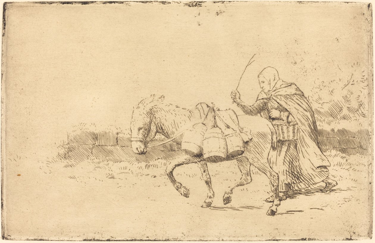 Mælkepige af Boulogne, 1. plade Laitiere a Boulogne. af Alphonse Legros