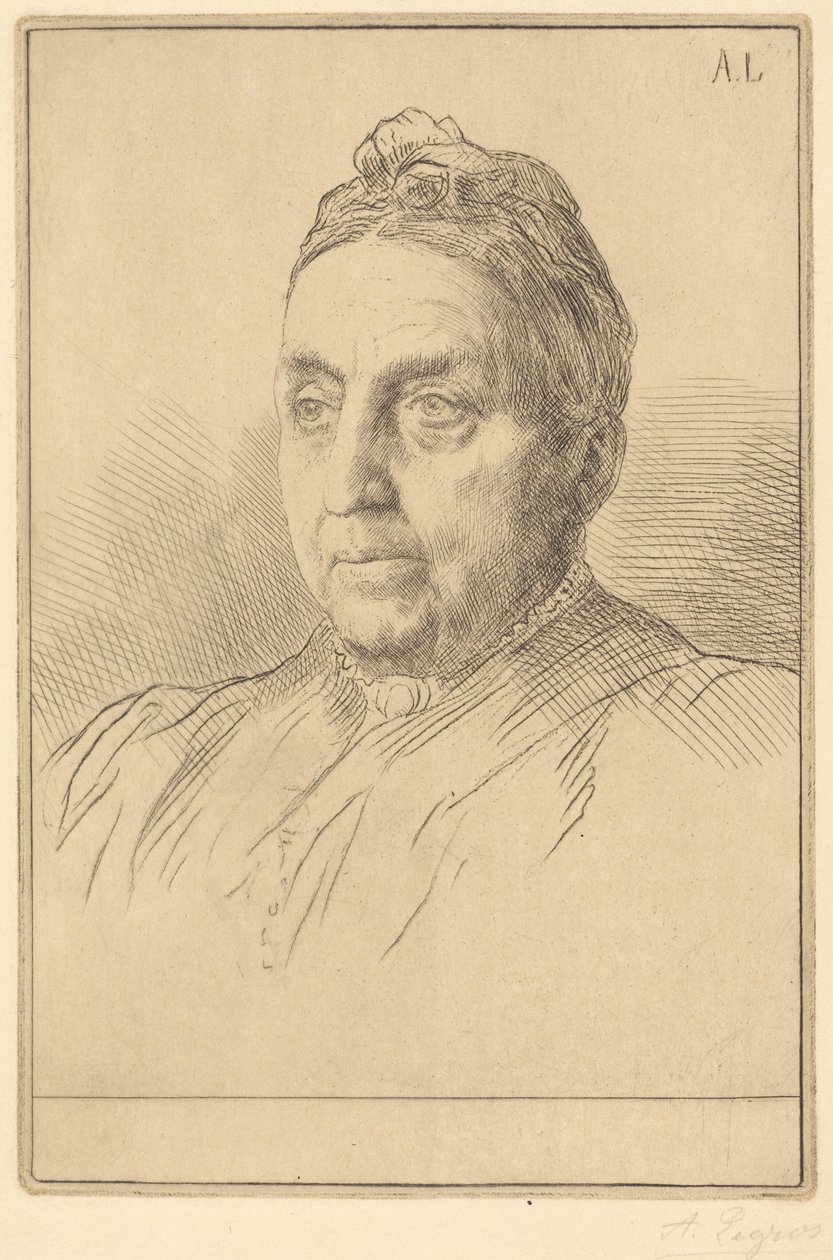 Fru Kemp, fjerde plade. af Alphonse Legros