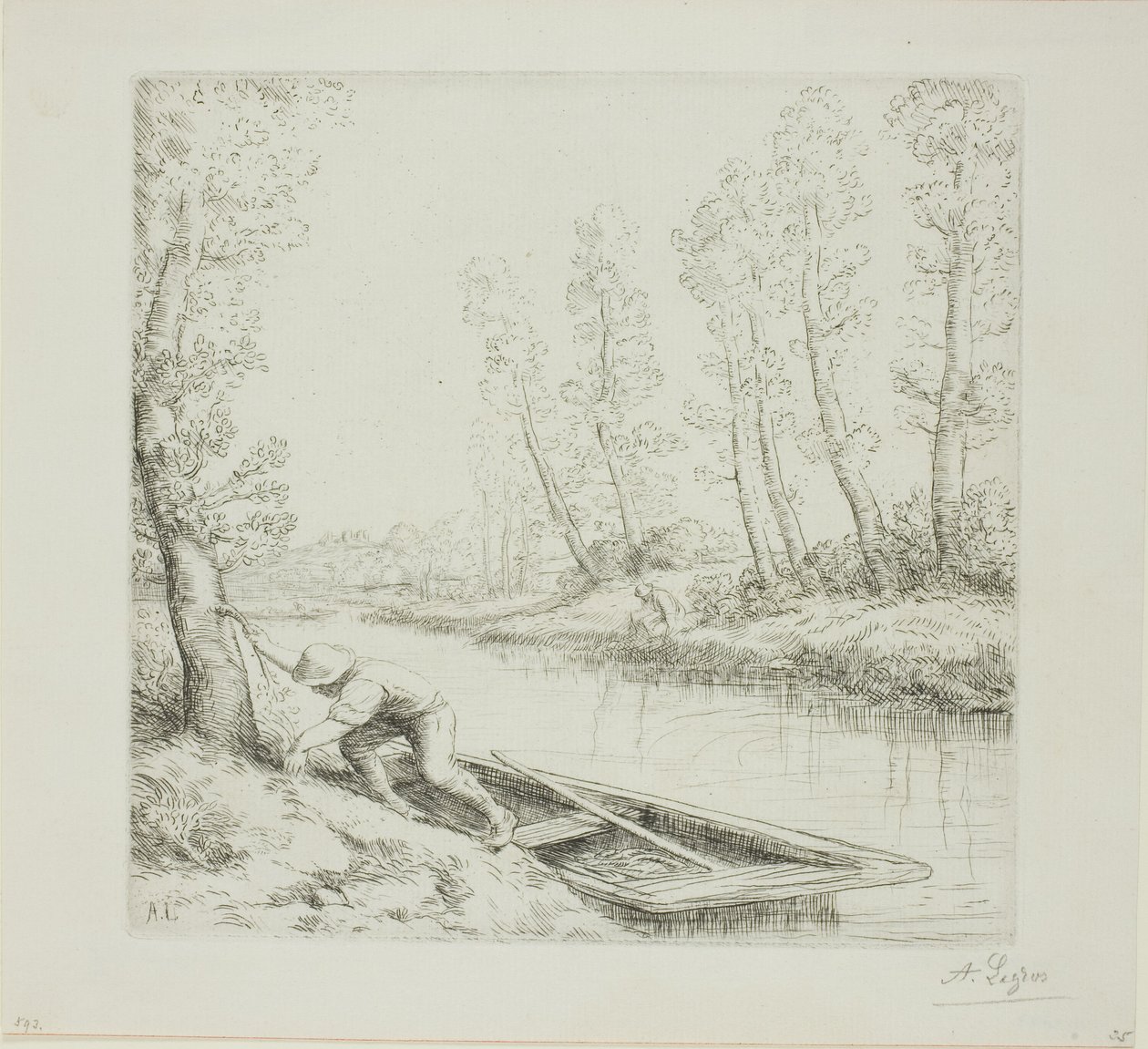 Morgen på floden af Alphonse Legros