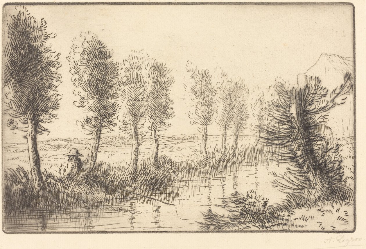 Tæt på møllen (Pres du moulin) af Alphonse Legros