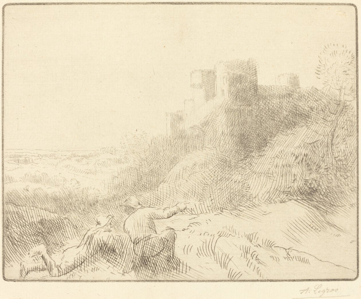 Gammelt Chateau af Alphonse Legros