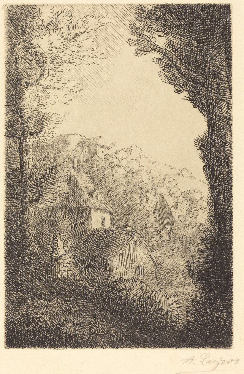 Old Chateau Et gammelt slot. af Alphonse Legros