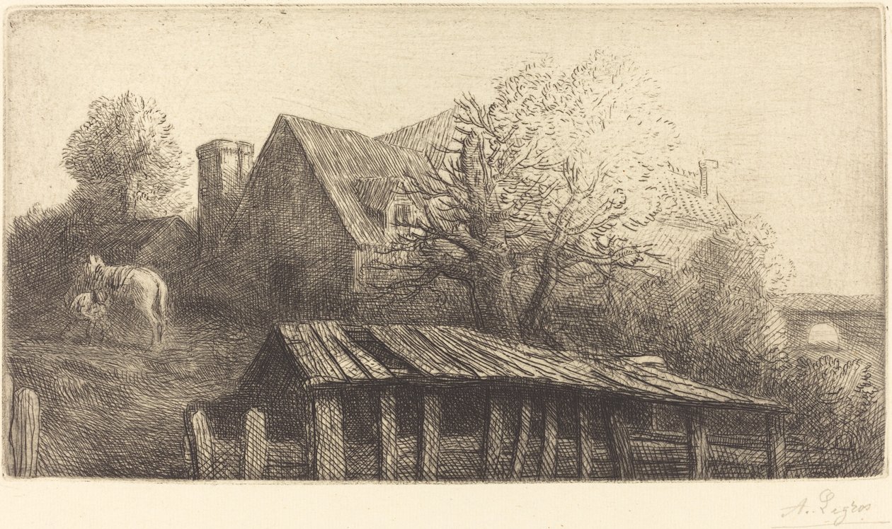 Gammel kro af Alphonse Legros