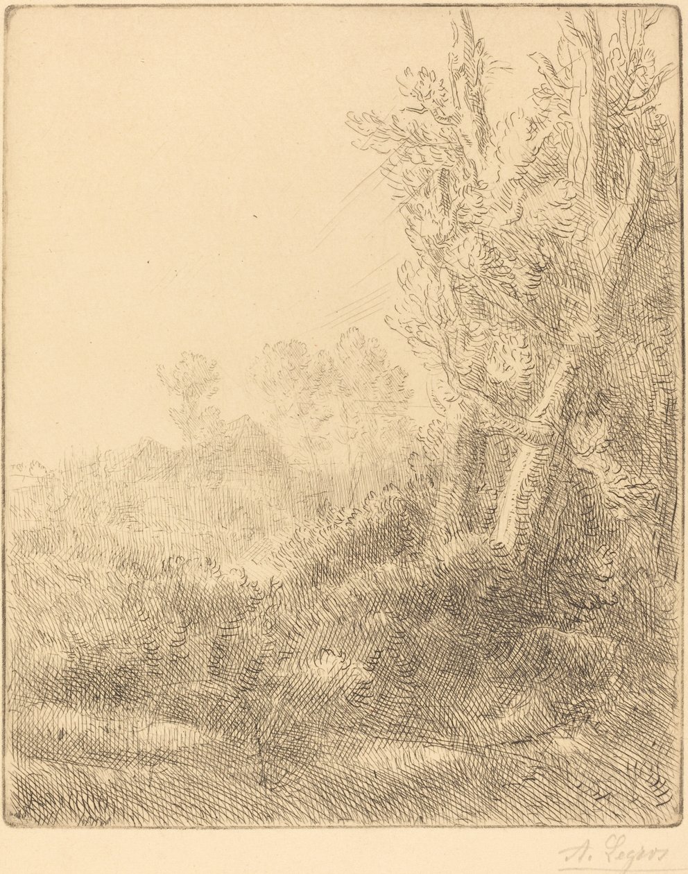Old Village Old Town. af Alphonse Legros