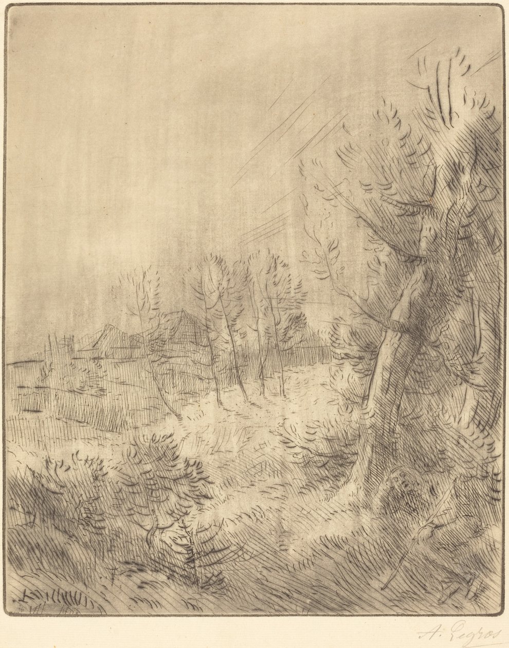 Old Village Old Town. af Alphonse Legros