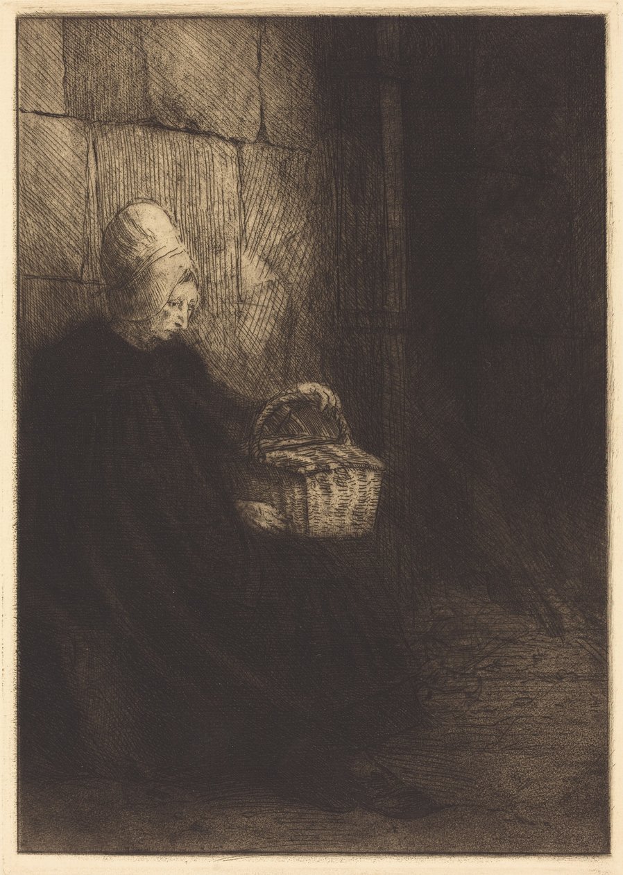 Bonde fra Boulogne (Bonde fra omegnen af Boulogne, også kaldet »Kvinden med kurven«) af Alphonse Legros