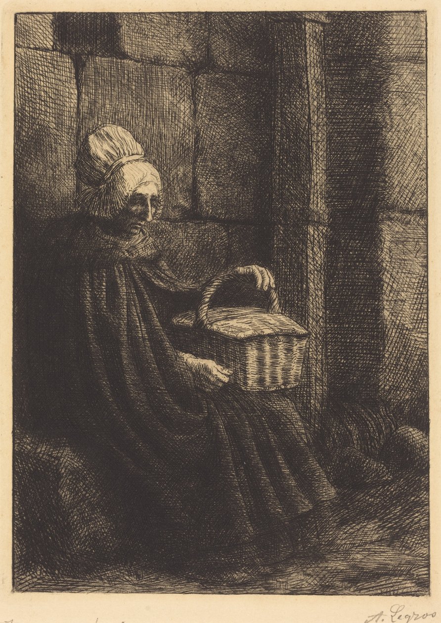 Bonde fra Boulogne (Bonde fra omegnen af Boulogne, også kaldet »Kvinden med kurven«) af Alphonse Legros