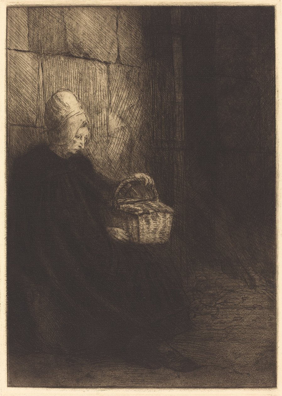 Bondekvinde fra Boulogne Bondekvinde fra omkring Boulogne kendt som La femme au panier. af Alphonse Legros