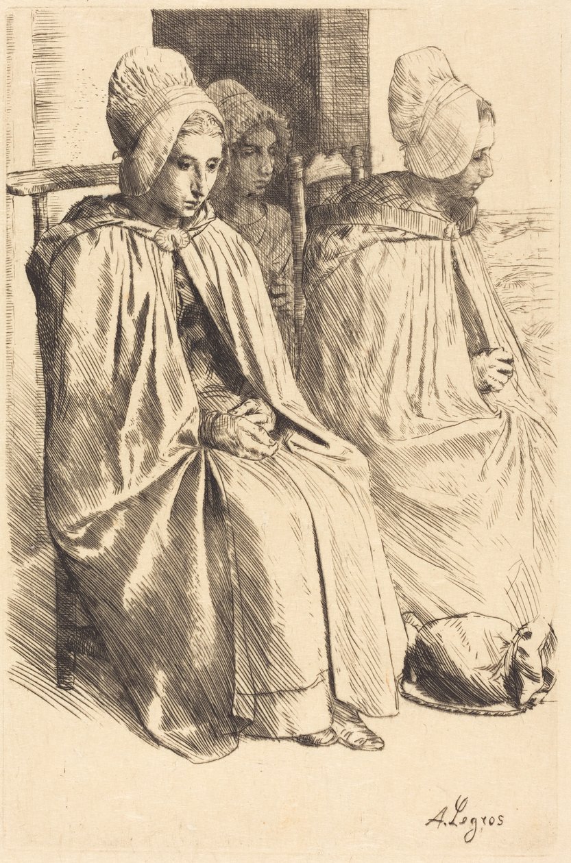 Bonde kvinder fra Boulogne (Bonde kvinder fra omegnen af Boulogne) af Alphonse Legros