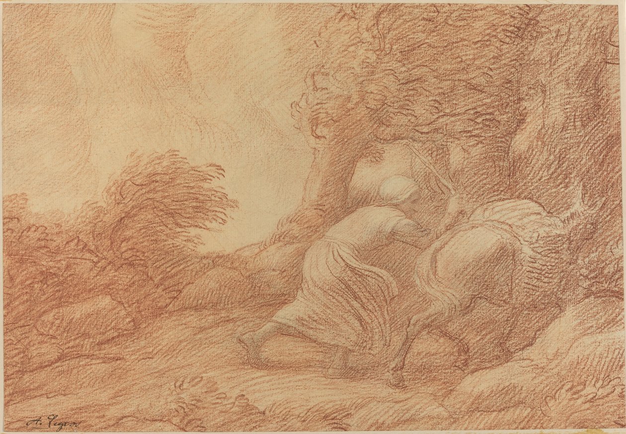 Bonde og Ass af Alphonse Legros