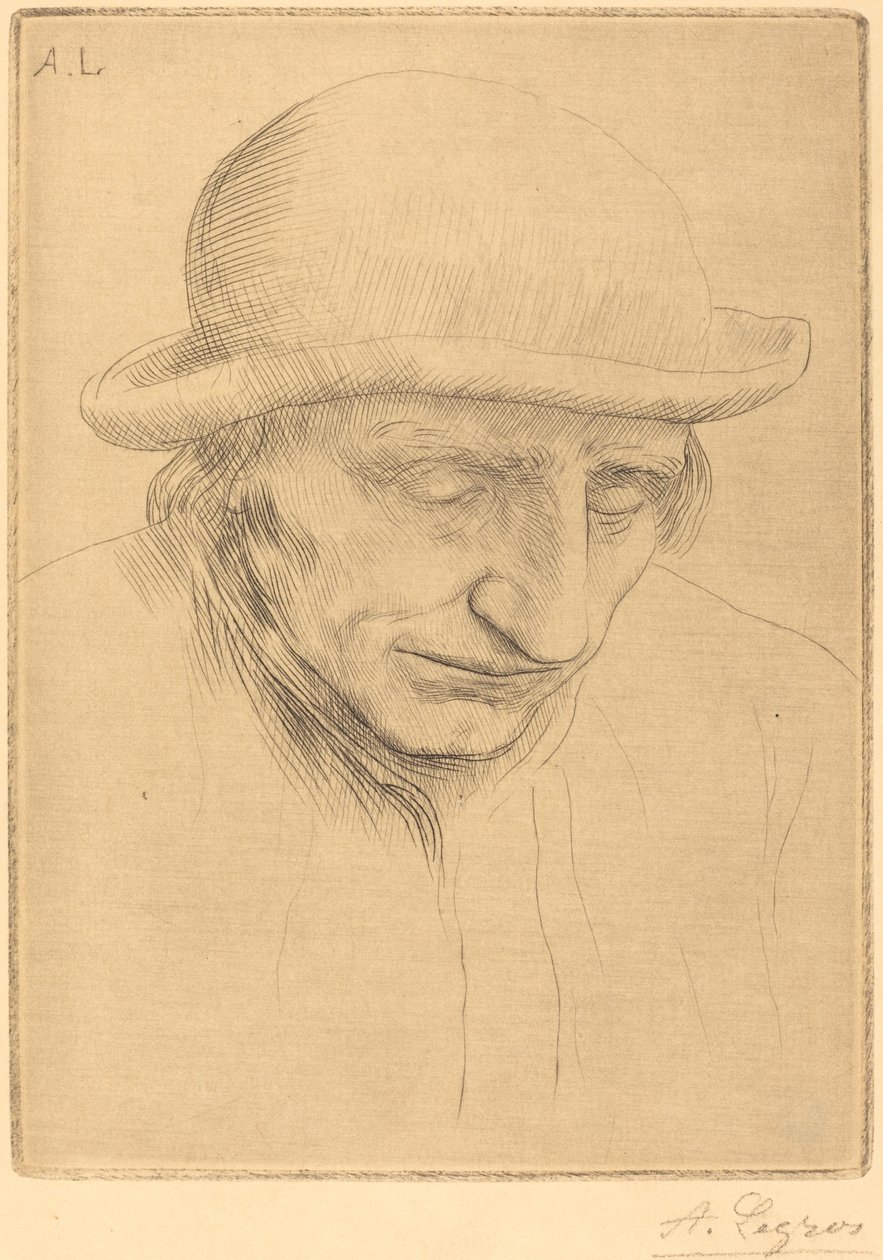 Bonde i en rund hat Bonde i en rund hat. af Alphonse Legros
