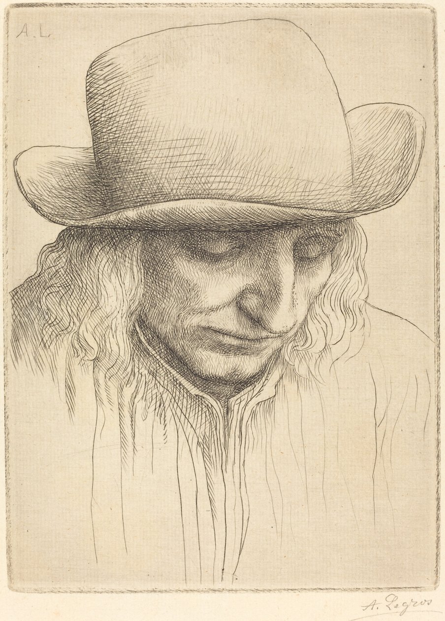 Bonde i en rund hat Bonde i en rund hat. af Alphonse Legros