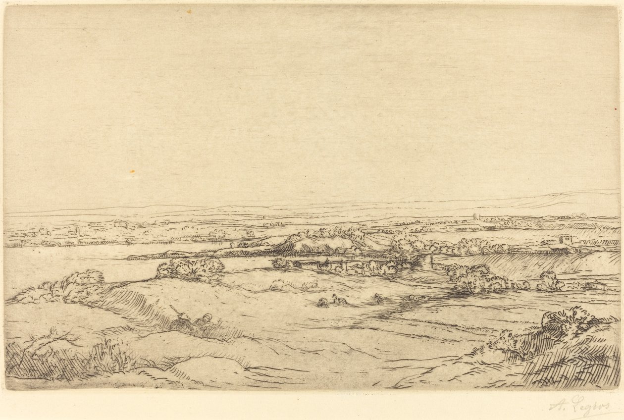 Slette nær en sø af Alphonse Legros