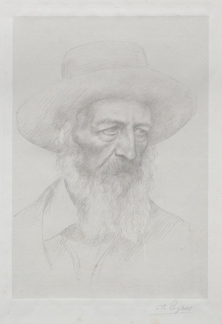 Portræt af Alfred Lord Tennyson af Alphonse Legros