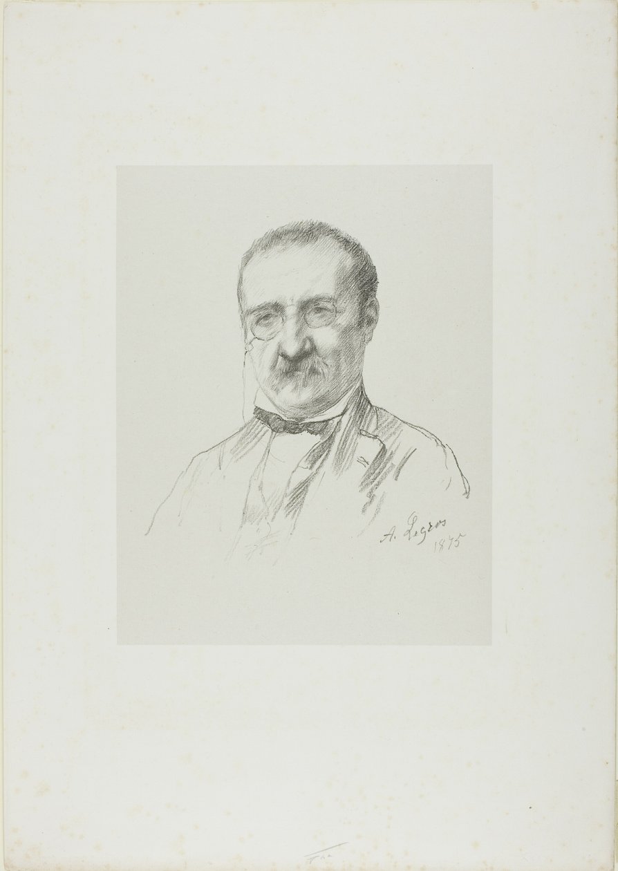Portræt af Champfleury af Alphonse Legros