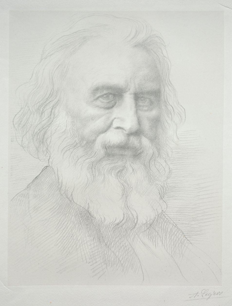 Portræt af Henry Wadsworth Longfellow (2. plade) af Alphonse Legros