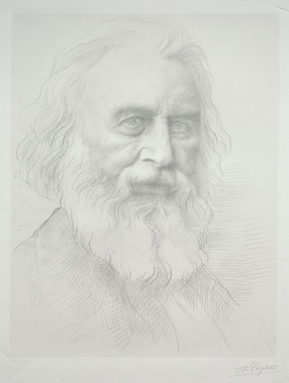 Portræt af Henry Wadsworth Longfellow 2. plade. af Alphonse Legros