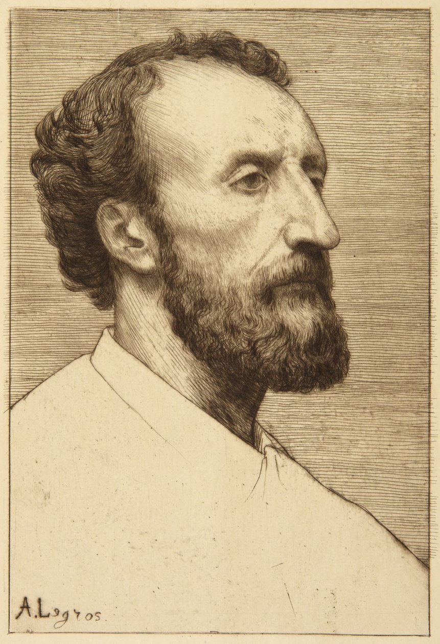 Portræt af J. Dalou af Alphonse Legros