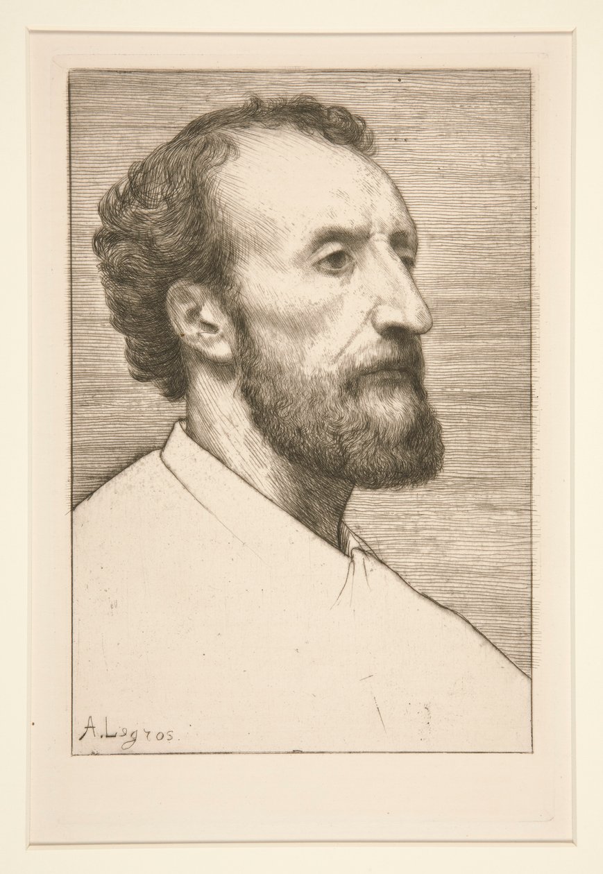 Portræt af Jules Dalou af Alphonse Legros