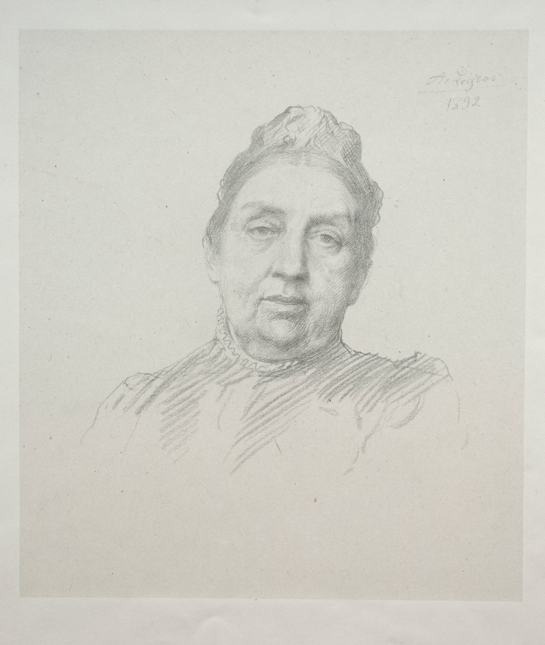 Portræt af Madame Kemp, set forfra (3. plade) af Alphonse Legros