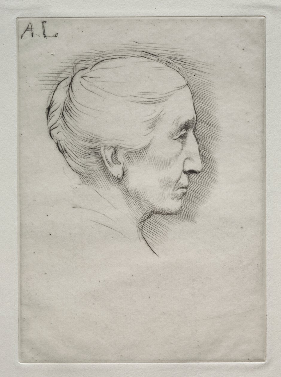 Portræt af Mme. Emily Hughes (1. plade) af Alphonse Legros