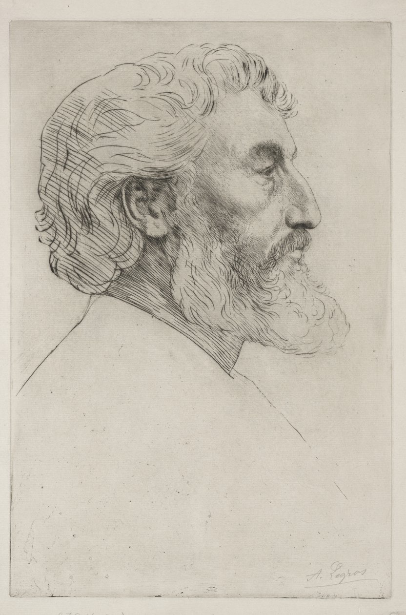 Portræt af Sir Frederick Leighton (første plade) af Alphonse Legros